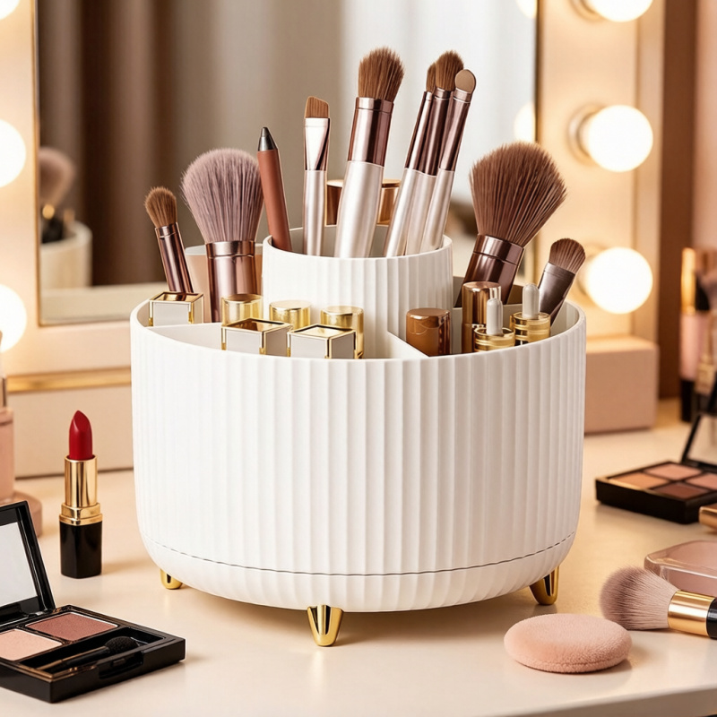 Beauty Makeup Lipstick - 360 ° صندوق تخزين مستحضرات التجميل