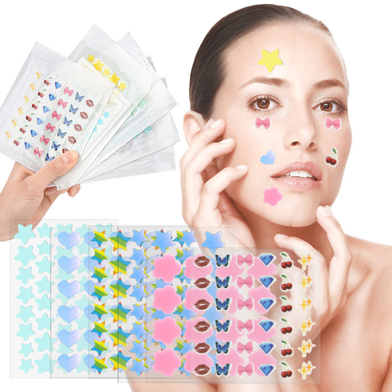 Makeup And Beauty - لاصقات كرتونية ملونة لعلاج حب الشباب،