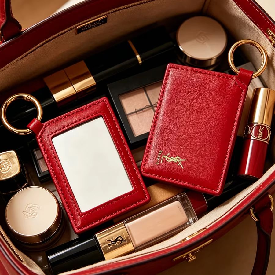 Ysl Beauty Makeup - مرآة مكياج صغيرة مربعة الشكل من