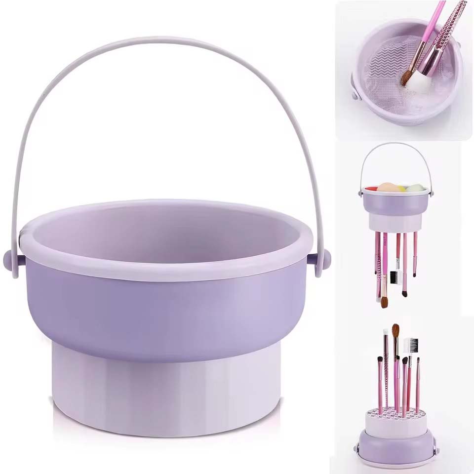 Makeup Brush Set - وعاء تنظيف فرش المكياج، أداة تنظيف