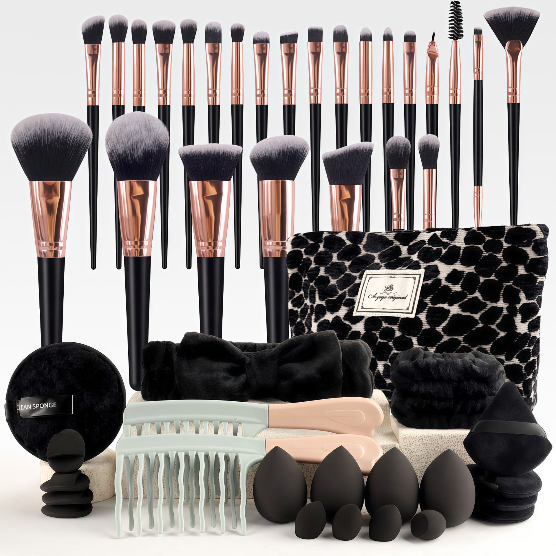 مجموعة فرش مكياج أنيقة بتصميم  - مراجعة Makeup Brush Set وسعره