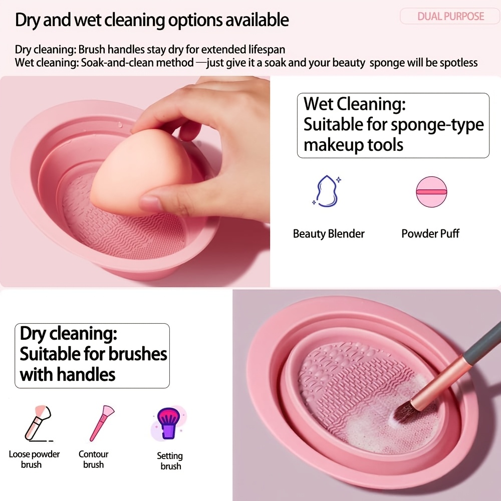 وعاء تنظيف فرش المكياج القابل  - مراجعة Makeup Brush Set وسعره