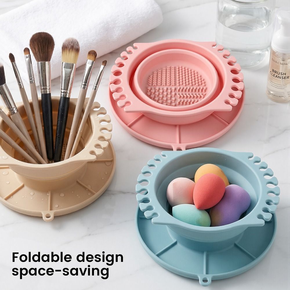 وعاء تنظيف فرش المكياج من السي - مراجعة Makeup Brush Set وسعره