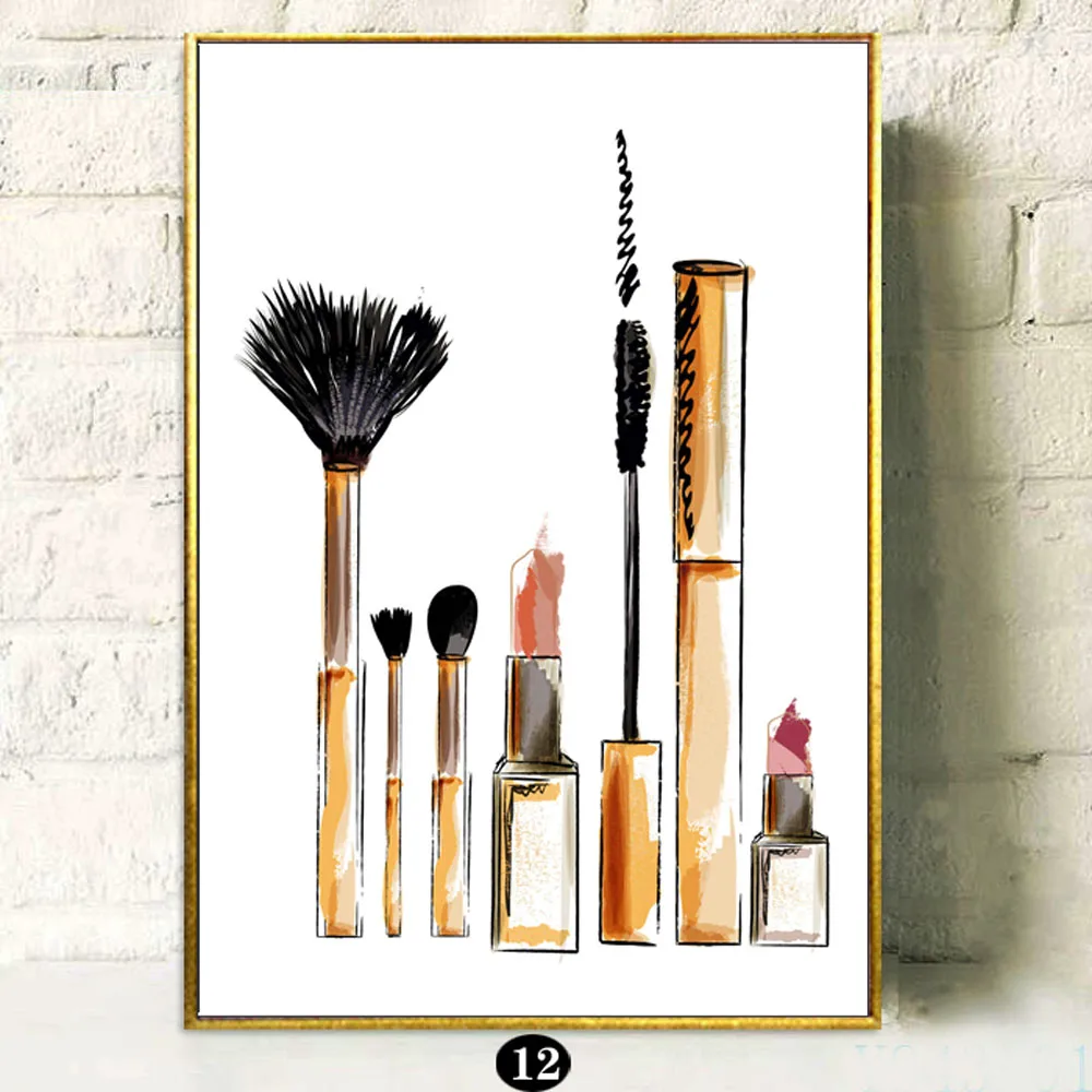 لوحة فنية جدارية قماشية بدون إ - مراجعة Beauty Makeup Lipstick وسعره
