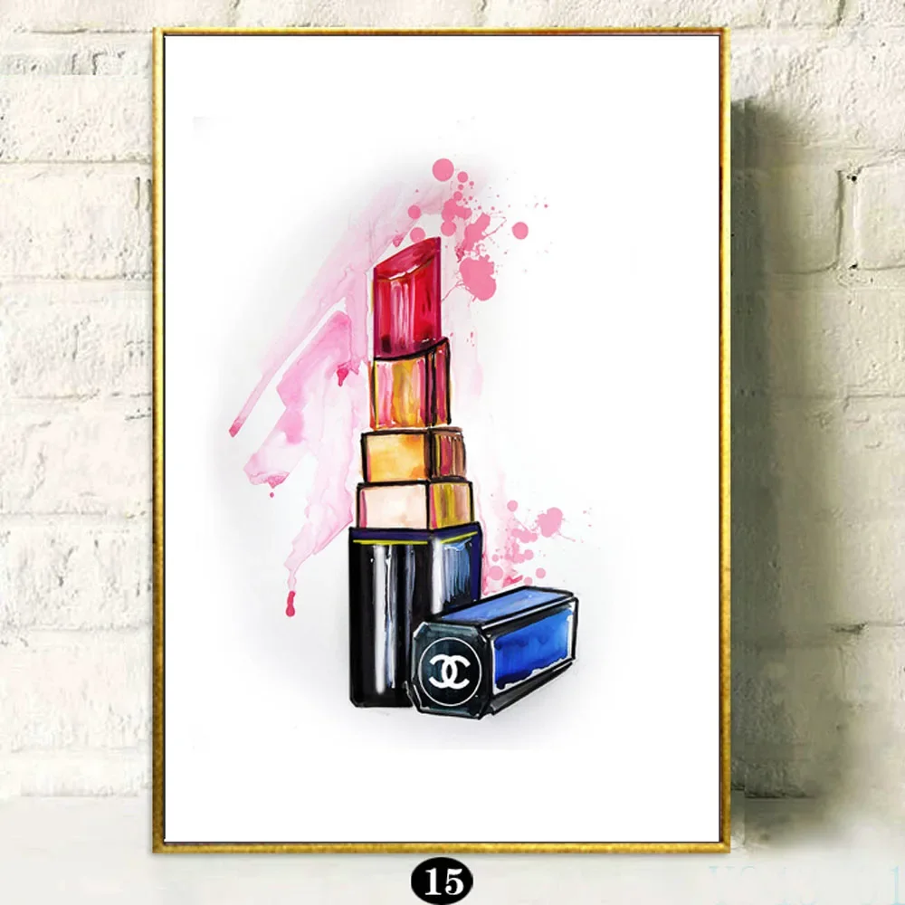 لوحة فنية جدارية قماشية بدون إ - مراجعة Beauty Makeup Lipstick وسعره