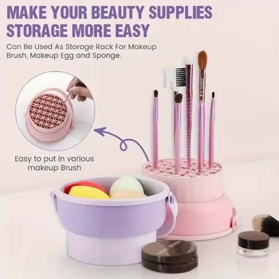 وعاء تنظيف فرش المكياج، أداة ت - مراجعة Makeup Brush Set وسعره