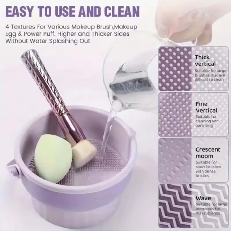 وعاء تنظيف فرش المكياج، أداة ت - مراجعة Makeup Brush Set وسعره