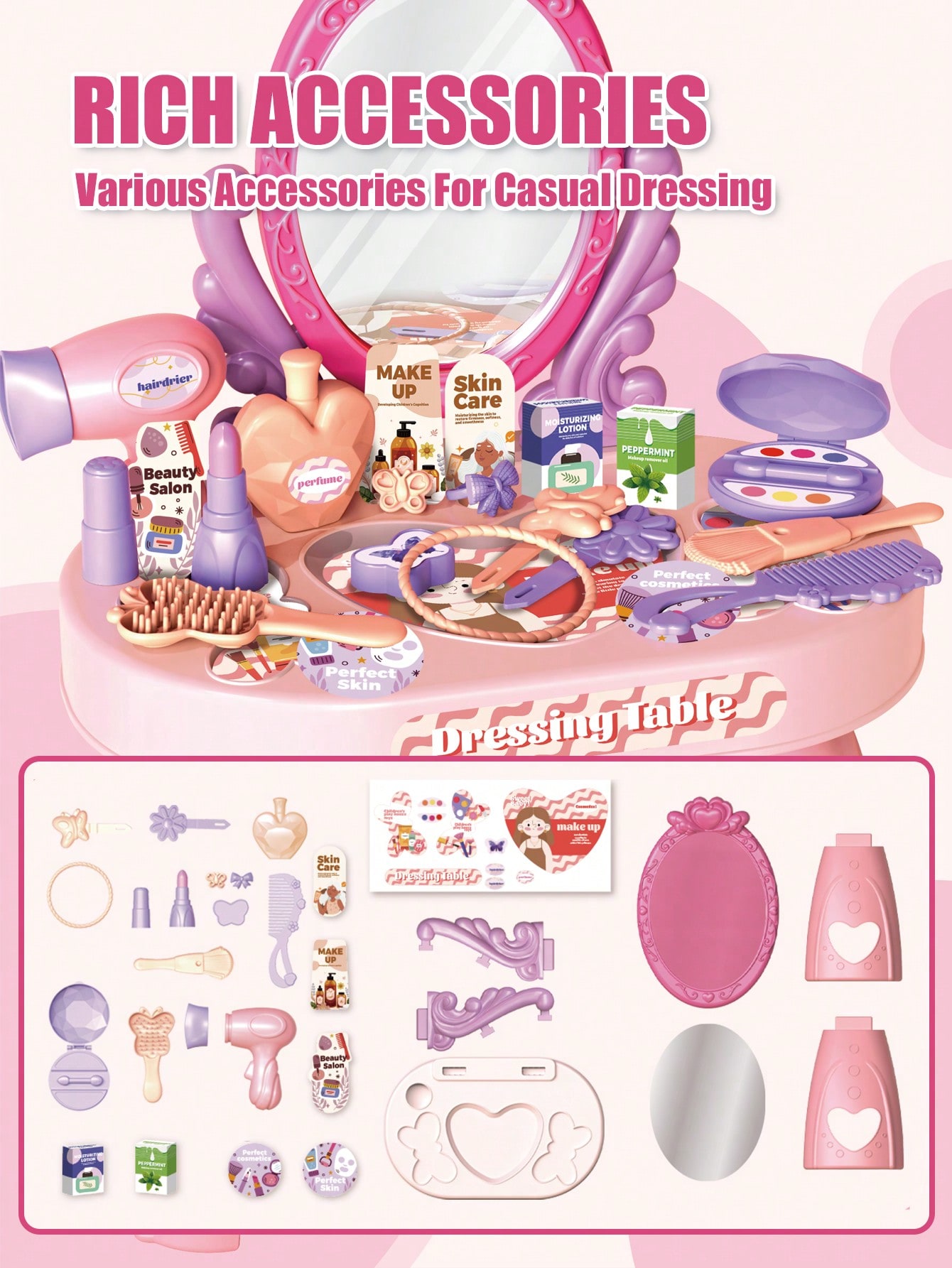 طاولة تزيين للأطفال على شكل طا - مراجعة Beauty Makeup For Kids وسعره