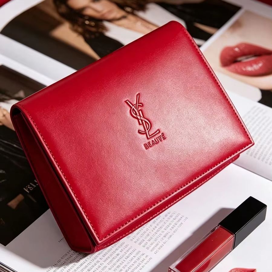 حقيبة YSL الأنيقة الحمراء المص - مراجعة Ysl Beauty Makeup وسعره