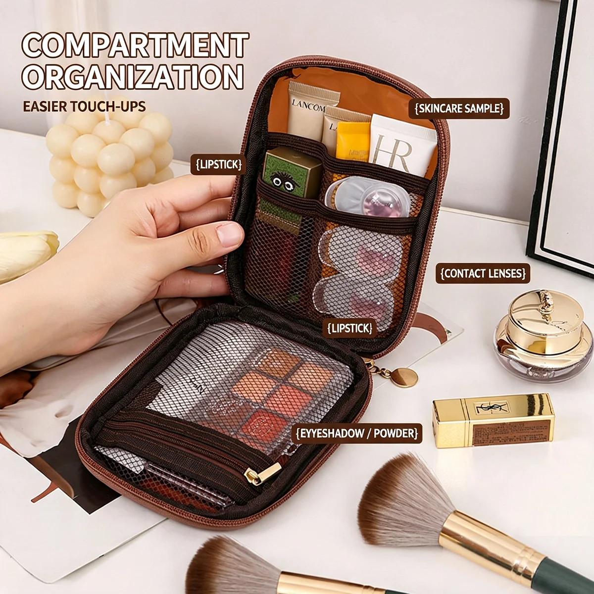 حقيبة مستحضرات تجميل شفافة محم - مراجعة Beauty Makeup Lipstick وسعره