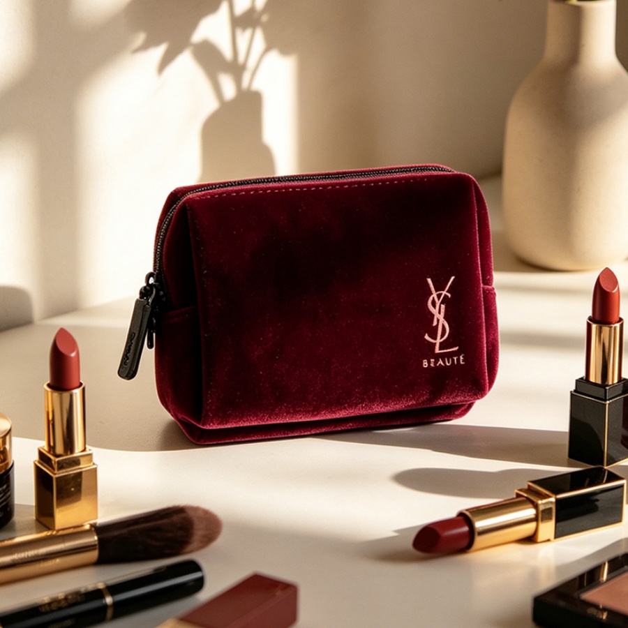 حقيبة YSL المخملية الصغيرة الم - مراجعة Ysl Beauty Makeup وسعره