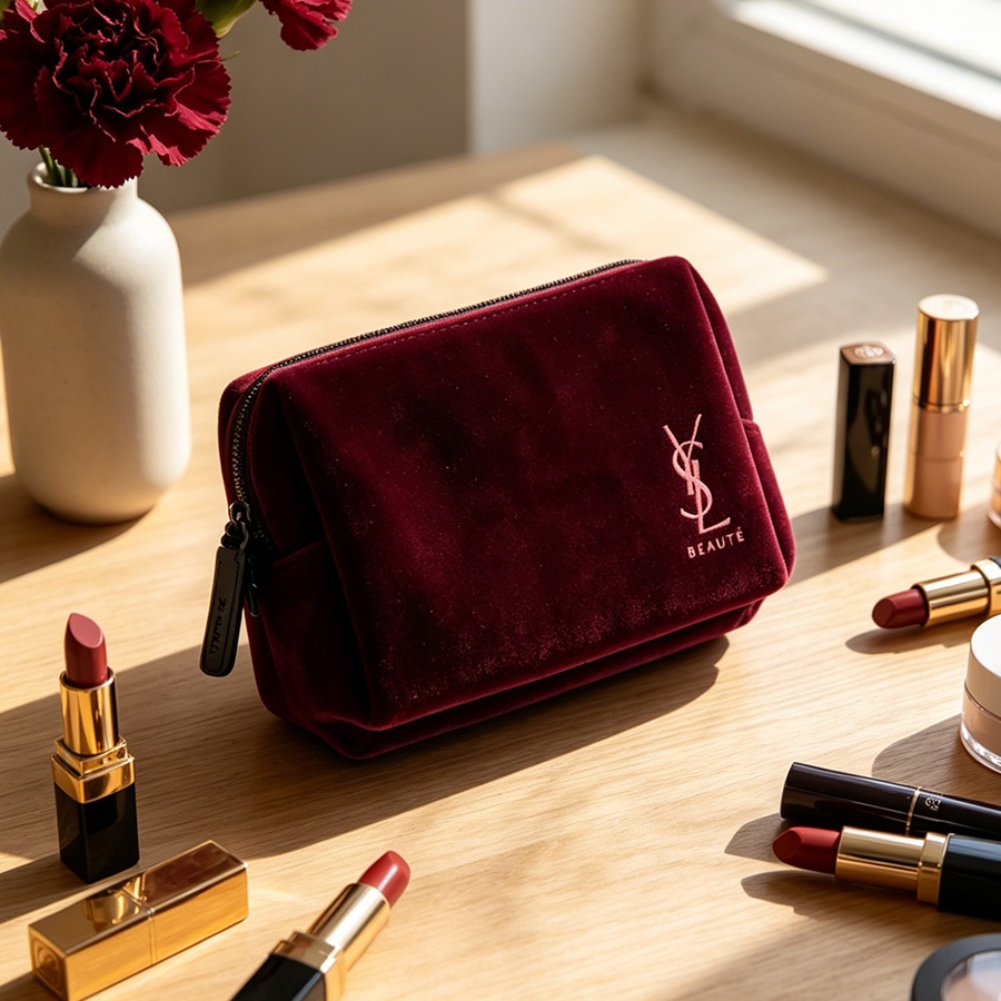 حقيبة YSL المخملية الصغيرة الم - مراجعة Ysl Beauty Makeup وسعره