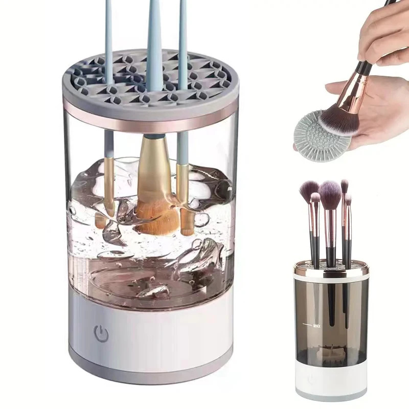 منظف فرشاة مكياج كهربائي محمول - مراجعة Makeup Brush Set وسعره
