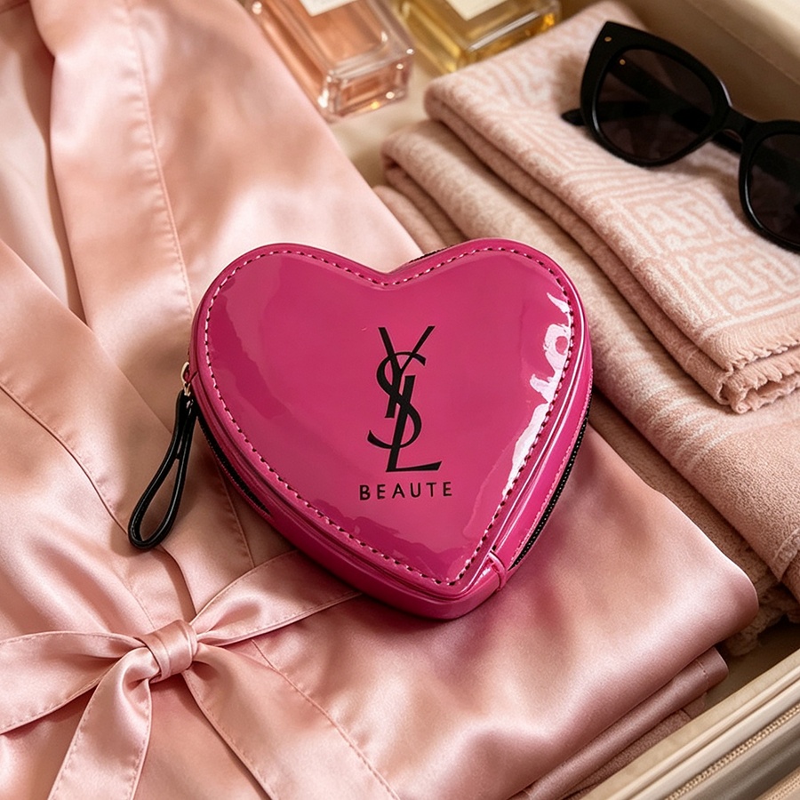 حقيبة مكياج YSL وردية فاتحة عل - مراجعة Ysl Beauty Makeup وسعره